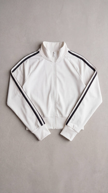 CHAMARRA CROP CALI STRIPES