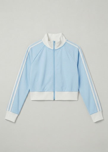 CHAMARRA CROP CALI STRIPES