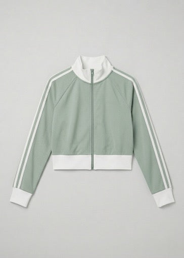 CHAMARRA CROP CALI STRIPES