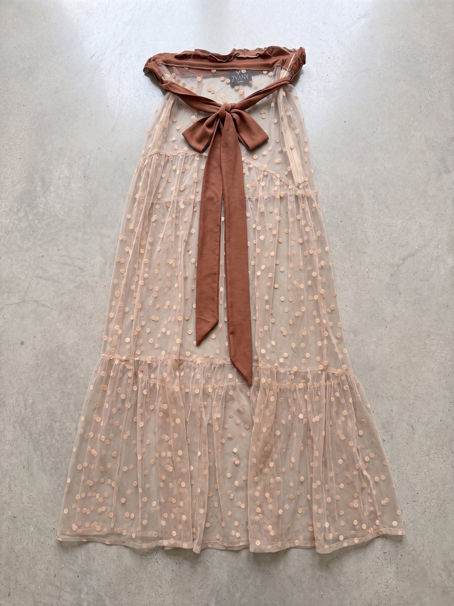 Maxi Falda Mesh Plumeti