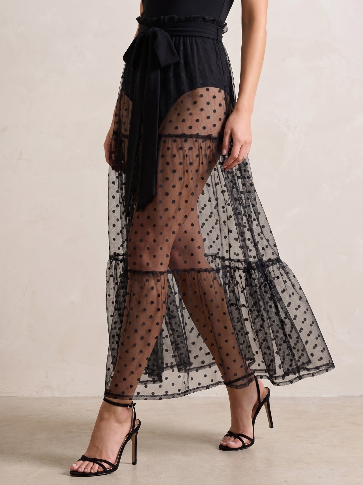 Maxi Falda Mesh Plumeti