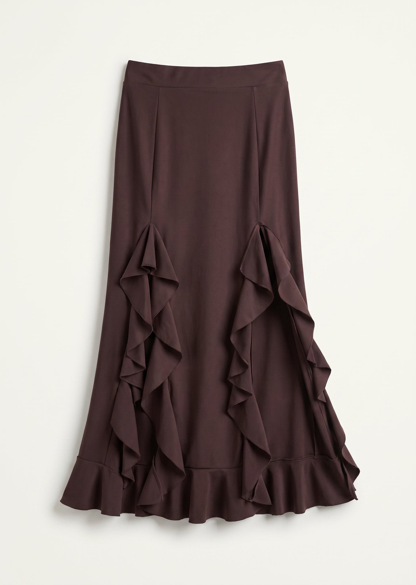 Falda Midi Casino Ruffles