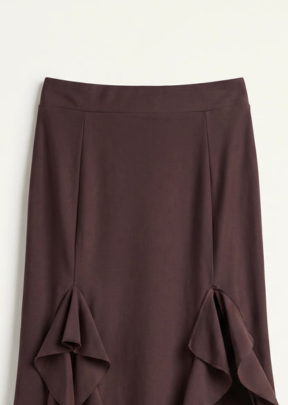 Falda Midi Casino Ruffles