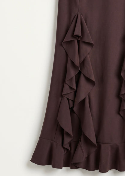Falda Midi Casino Ruffles