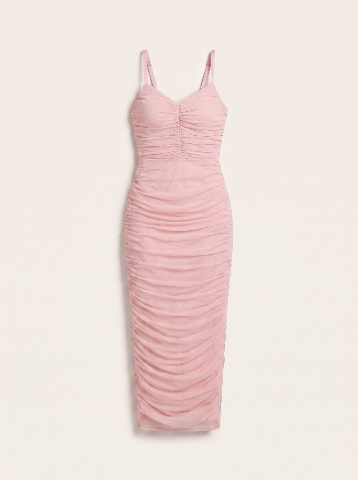 Vestido Midi Mesh Ruched