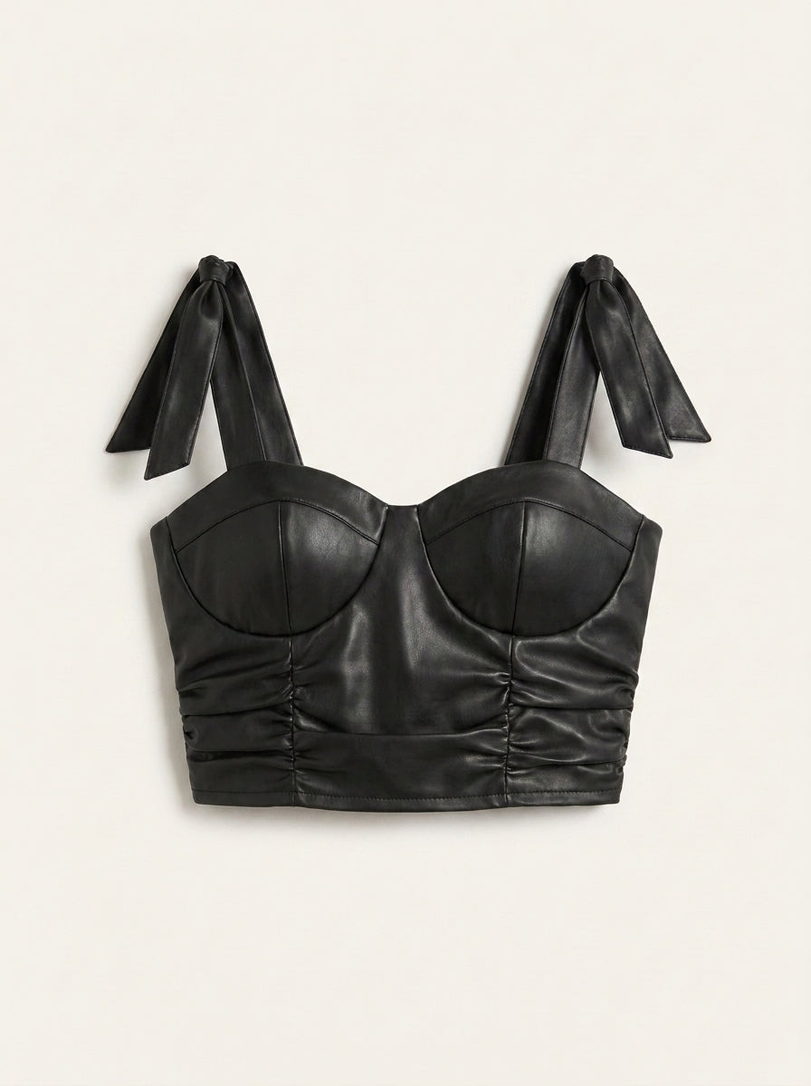 Set Vinil Ruffle Corset
