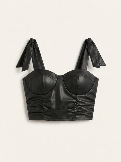 Set Vinil Ruffle Corset