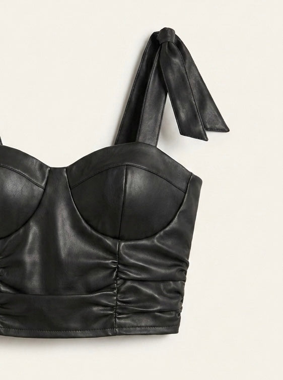Set Vinil Ruffle Corset